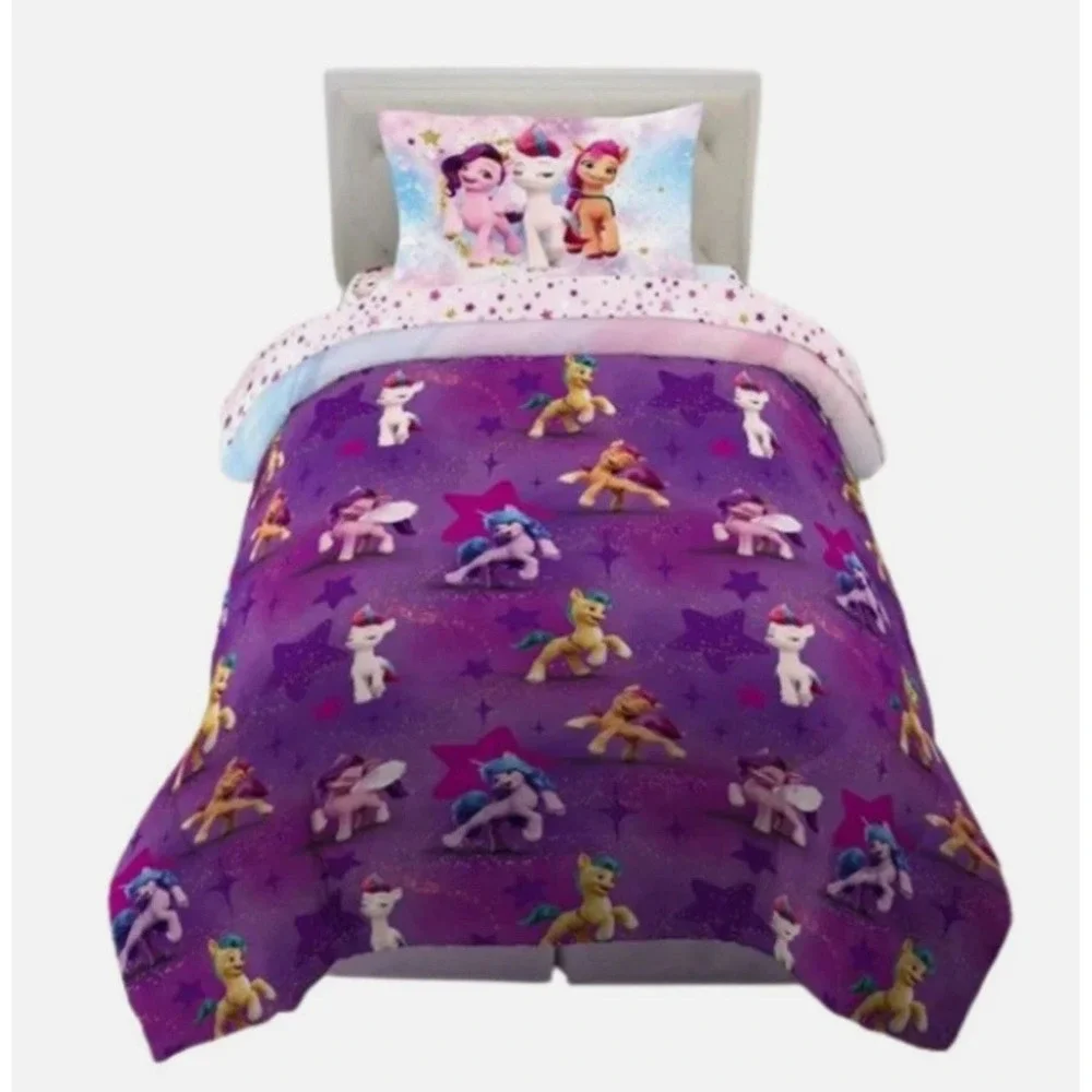 My Little Pony Kids 5 Piece Twin/Full Comforter With Full 4 Piece Sheet Set NEW